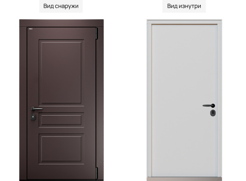 Входная дверь MRC-0417 коричневый RAL 8019 фото 2