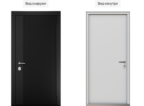 Входная дверь MRC-8026 черный RAL 9005 фото 2