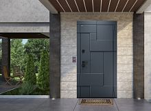 Входная дверь MRC-0733 серый RAL 7024 2 замка