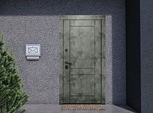 Входная дверь MRC-7715 бетон лофт графит LS 936-2 2 замка скрытые петли