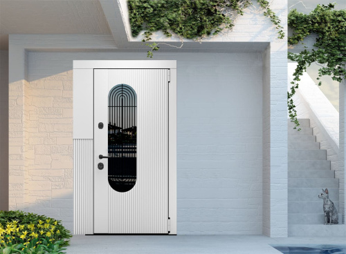 Входная дверь MRC-7211 белый RAL 9003 2 замка