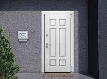 Входная дверь MRC-1511 белый RAL 9003 2 замка