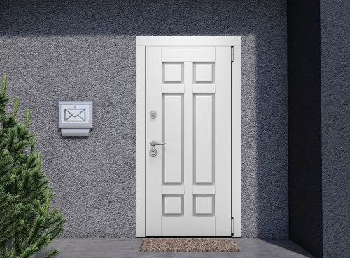 Входная дверь MRC-1511 белый RAL 9003 2 замка