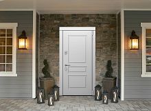 Входная дверь MRC-0411 белый RAL 9003 2 замка