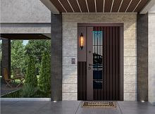 Входная дверь MRC-8620 коричневый RAL 8019 2 замка скрытые петли